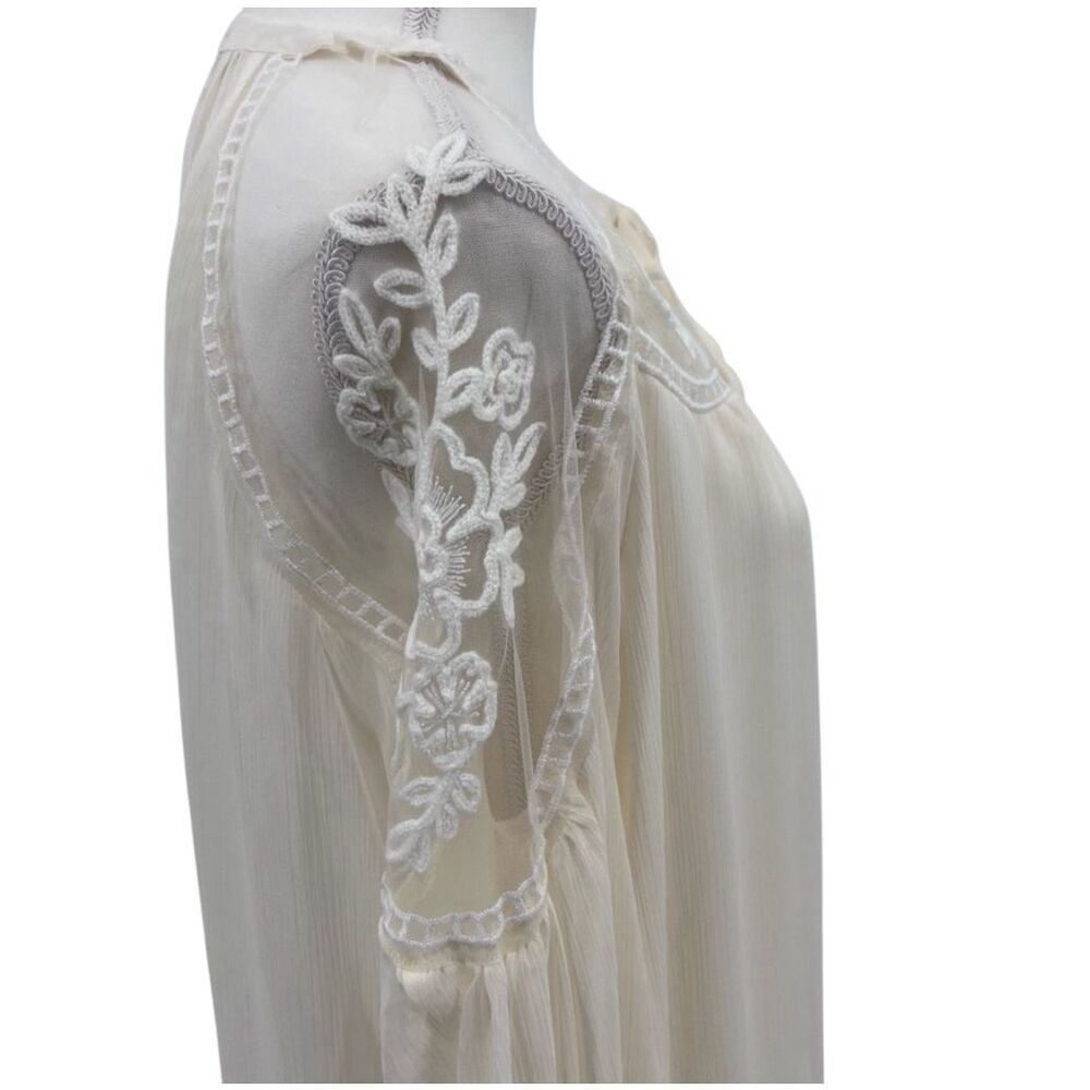 NWT Impressions Top Blouse Lace Embroidery  Boho - Picture 7 of 11